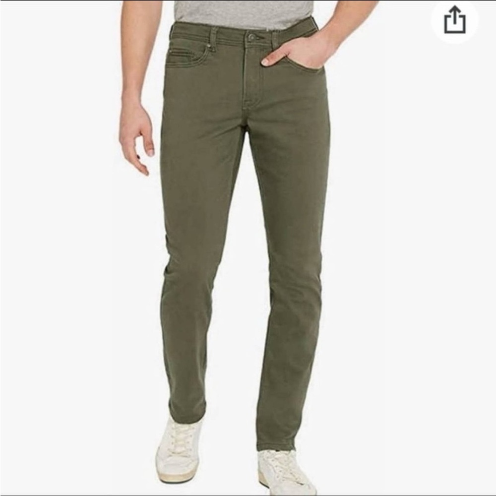 Buffalo David Bitton Archer Slim Stretch 5 Pocket Pant Green